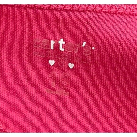 Carters Pink Baby Girls Bodysuit 18M Short Sleeve "Mommy Loves Me" Elephants - Picture 4 of 7